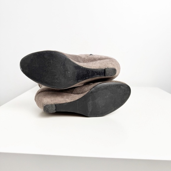 Vintage Colin Stuart suede wedge slouch boot grey size 6 - Picture 5 of 7